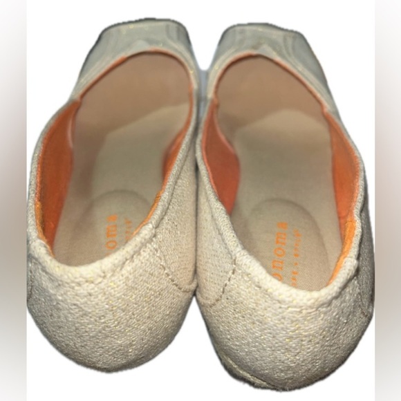 Kohl's Sonoma Life Style Gold Peep Toe Cork Wedge Espidrilles 6.5 MED - Picture 12 of 15